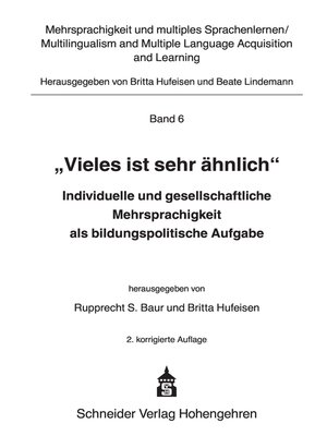cover image of "Vieles ist sehr ähnlich"